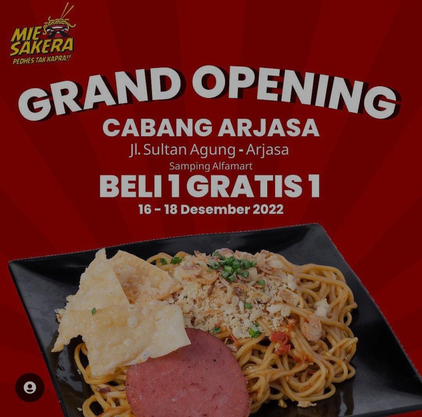 Mie Sakera Kalisat Buka Stand Baru, Beli 1 Gratis 1