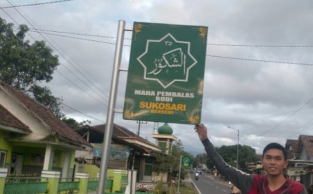 Sejarah Pertama di Jember, Papan Asmaul Husna Berdiri Kokoh di Desa Sukosari