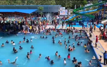 Baru Diresmikan, Pengunjung Wisata Sampang Water Park Membeludak