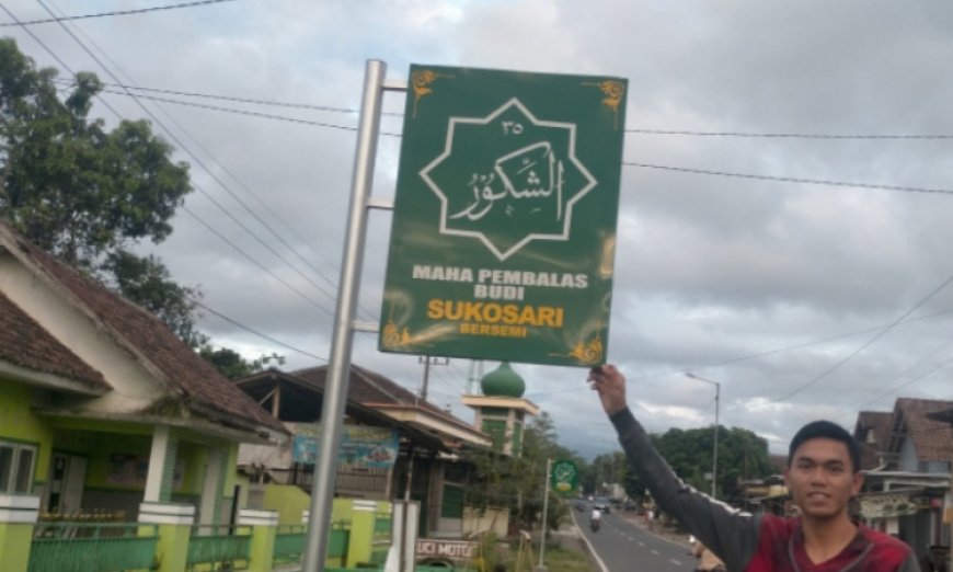Sejarah Pertama di Jember, Papan Asmaul Husna Berdiri Kokoh di Desa Sukosari