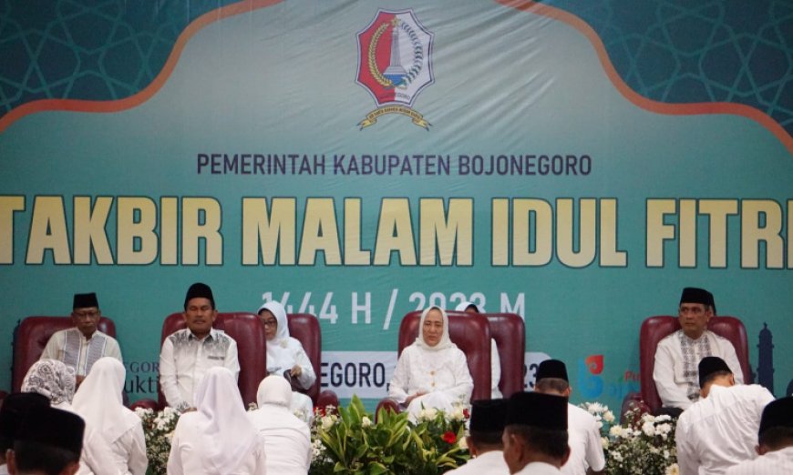 Bupati Bojonegoro Kompak dengan Forkopimda Gelar Takbir Bersama