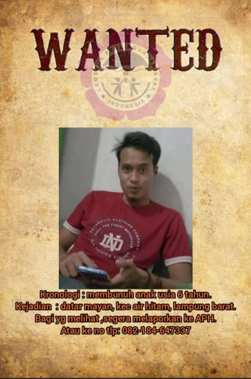 Seorang Paman di Lampung Barat, Tega Bacok Ponakan Sendiri Hingga Tewas