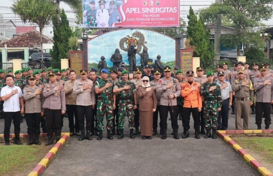 Bupati Bojonegoro Pimpin Apel Sinergritas TNI-Polri Dan Pemkab Bojonegoro
