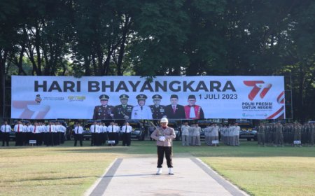 Hari Bhayangkara Ke 77 Tahun 2023 Polres Bojonegoro Gelar Upacara Di Alun-alun Kota